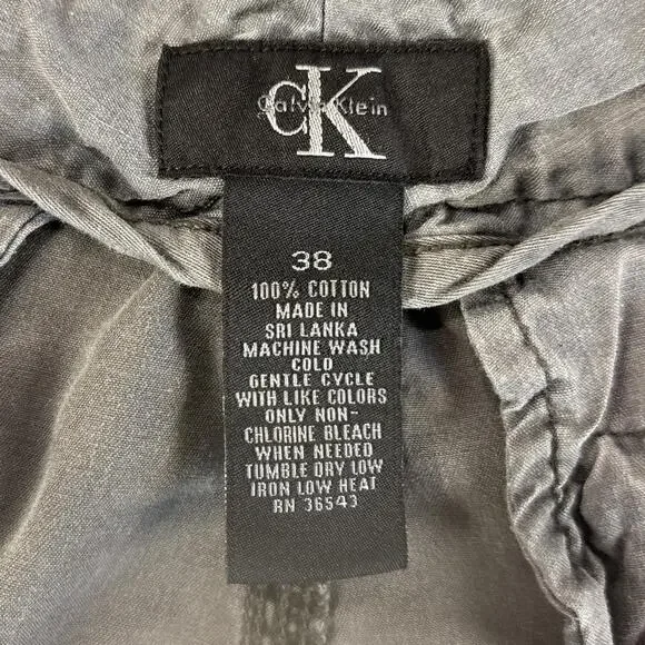 Y2K Calvin Klein Distressed Skater Casual Cargo Mens Shorts Sz 38 100% Cotton - Picture 3 of 7